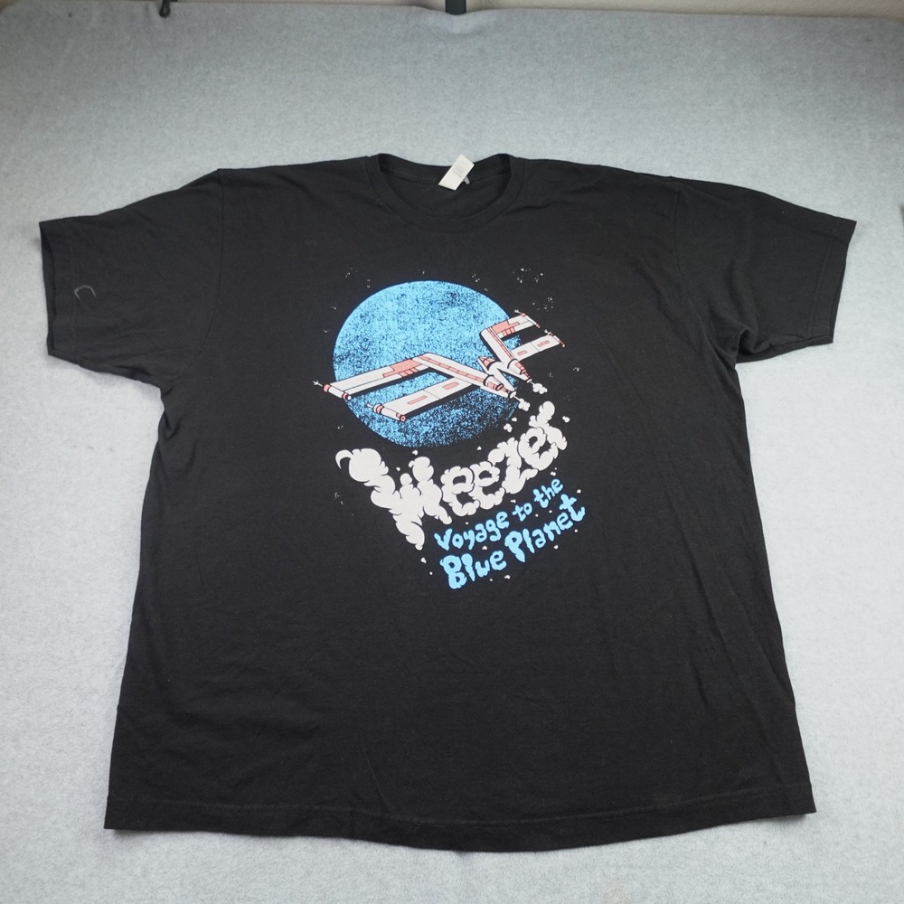 Weezer Voyage to the Blue Planet T Shirt Mens XXL Black Graphic Tee Tultex